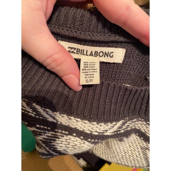 Tidal Mirage Sweater BILLABONG Small Long Sleeve Crewneck - Picture 5 of 5